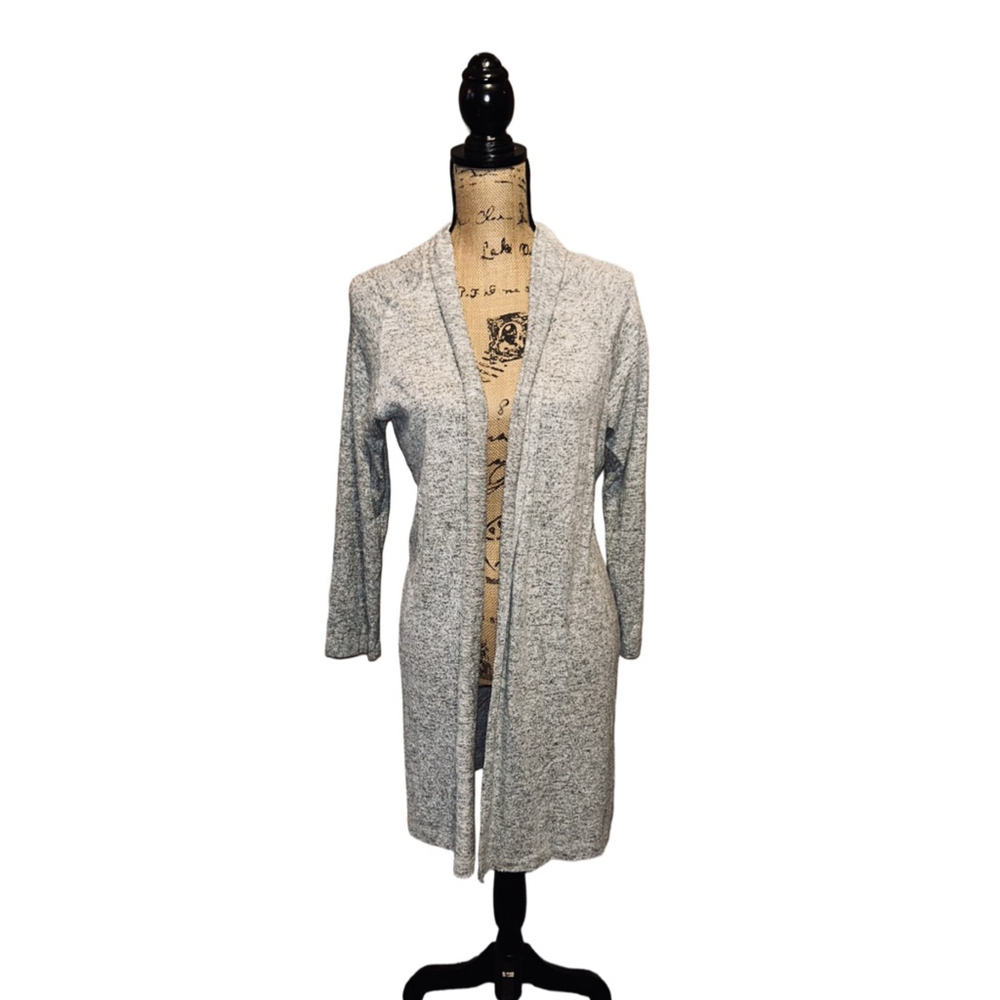 Soft Surroundings Women Duster Cardigan Gray Long Sleeve M